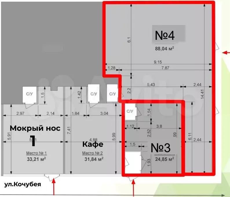 Аренда от собственника, 88.04 м - Фото 0