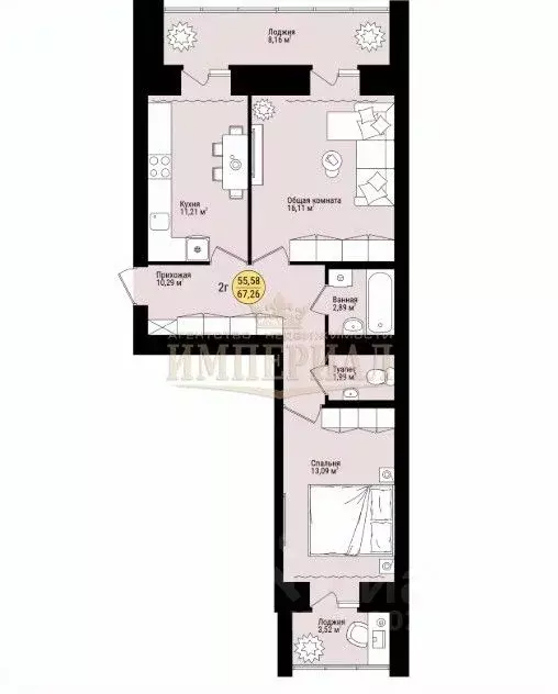 2-к кв. Марий Эл, Йошкар-Ола городской округ, с. Семеновка ул. ... - Фото 1