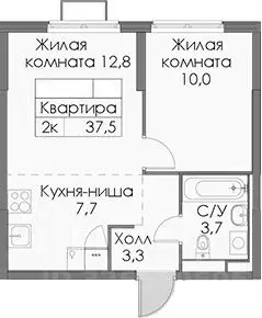 1-к кв. Ленинградская область, Всеволожский район, Заневское городское ... - Фото 1