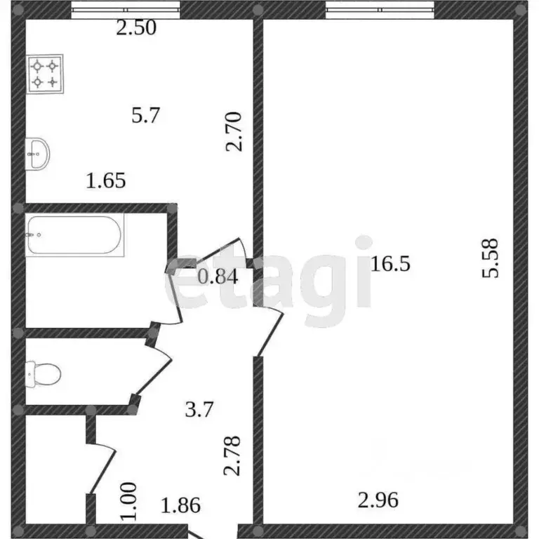 1-к кв. Костромская область, Кострома Рабочий просп., 74 (31.1 м) - Фото 1