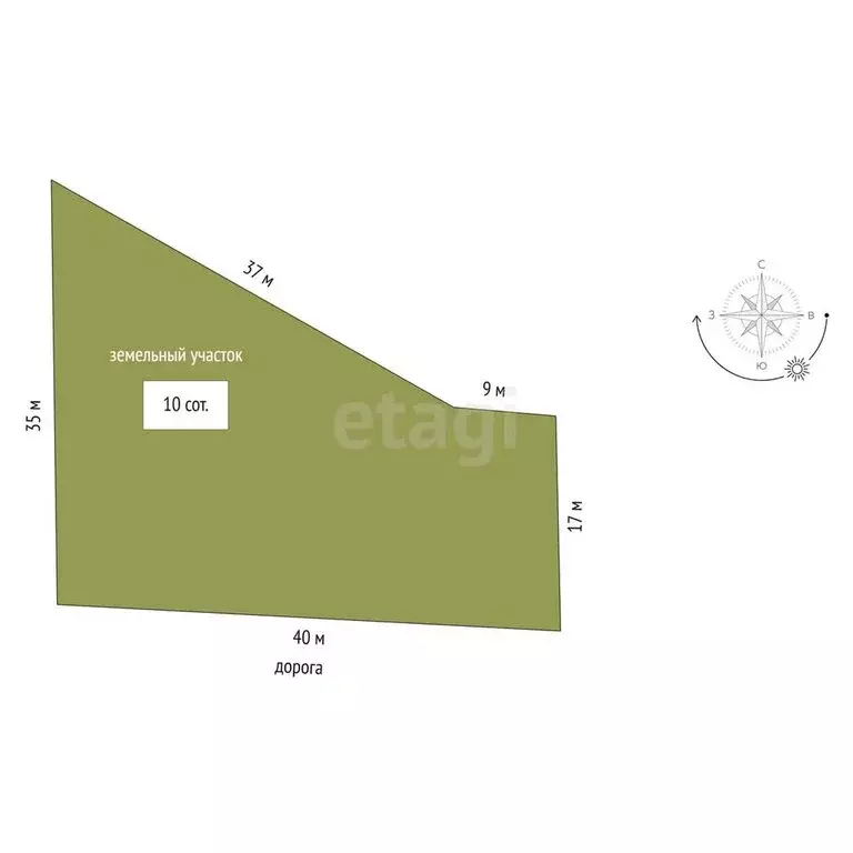 Участок в Семидворье, микрорайон Надежда (10 м) - Фото 1