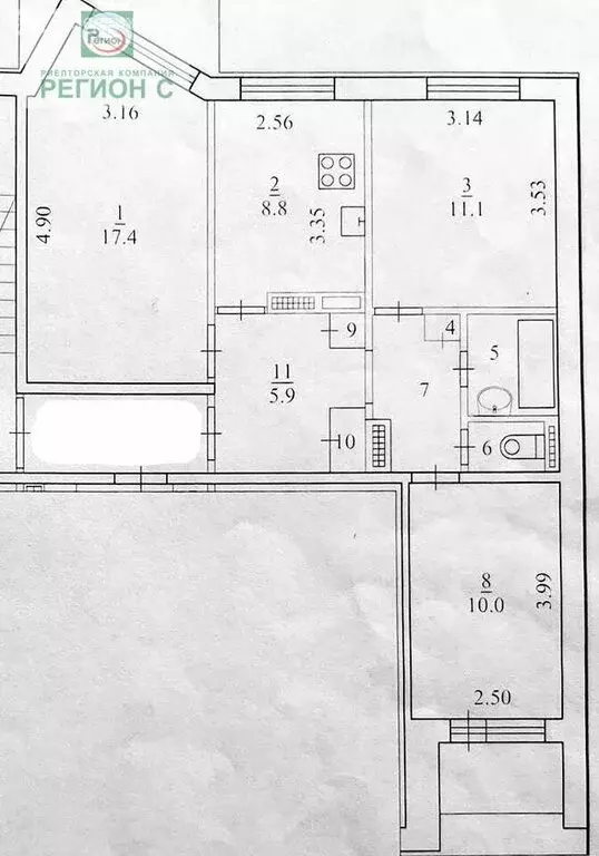 3-комнатная квартира: Архангельск, округ Варавино-Фактория, улица ... - Фото 1