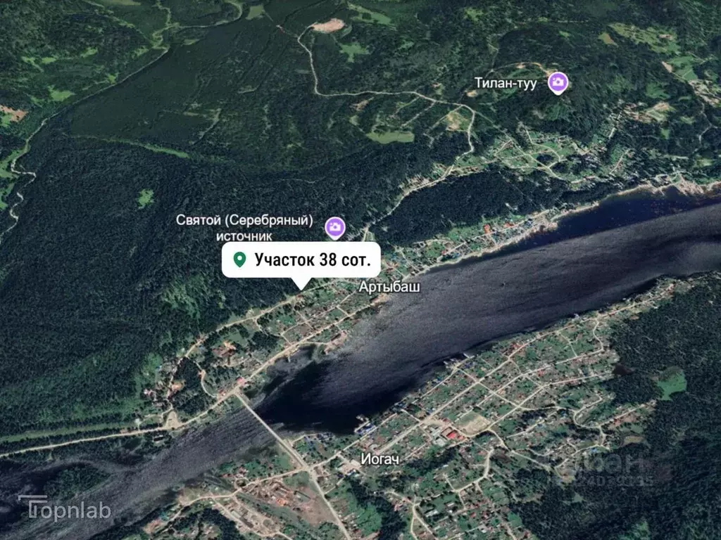 Участок в Алтай, Турочакский район, с. Артыбаш Подгорная ул. (38.0 ... - Фото 2