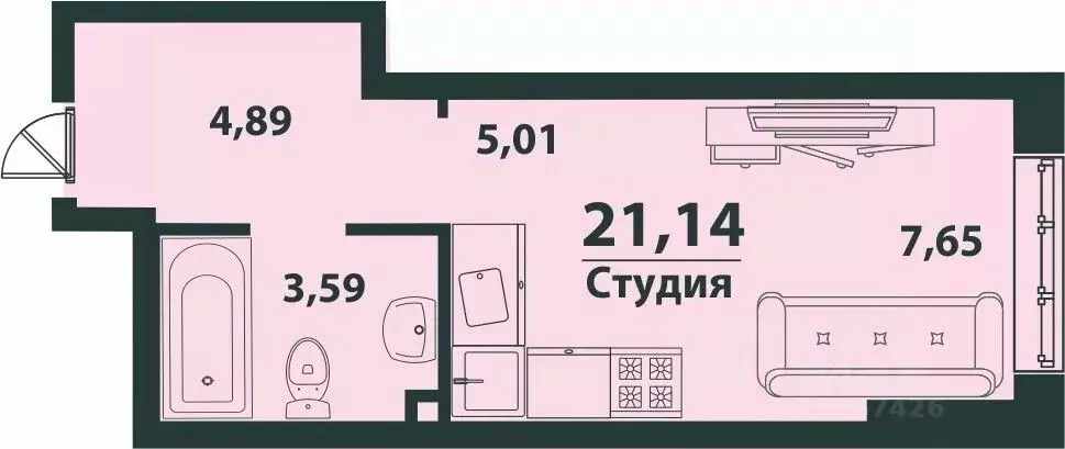 1-к кв. Ульяновская область, Ульяновск 19-й мкр, Аквамарин-2 жилой ... - Фото 0