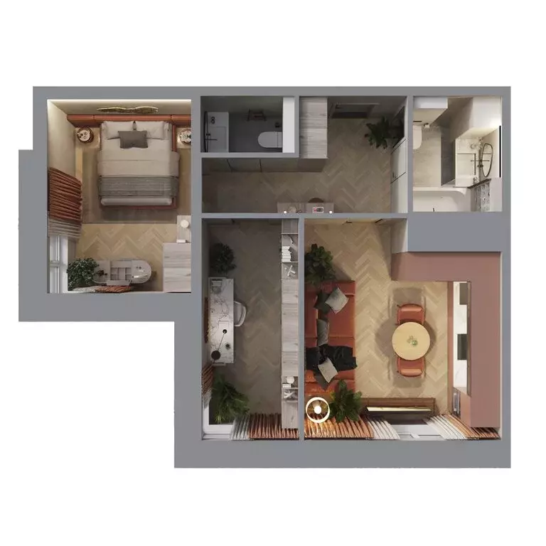 2-комнатная квартира: Маркова, квартал Стрижи, 16 (54.1 м) - Фото 2