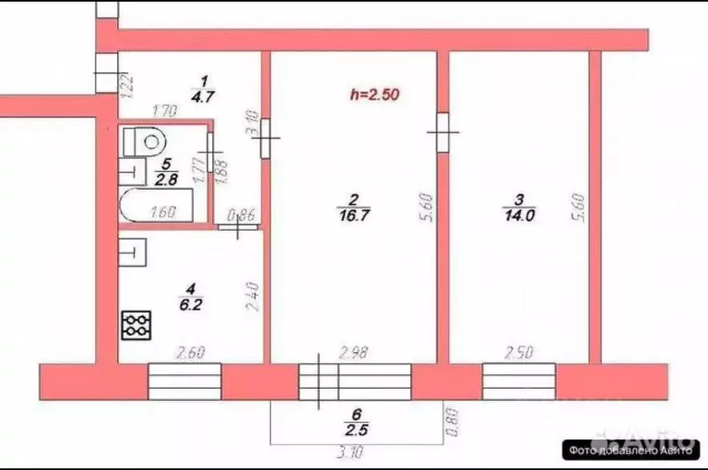 2-к кв. Тверская область, Бежецк ул. Чехова, 5 (45.1 м) - Фото 2