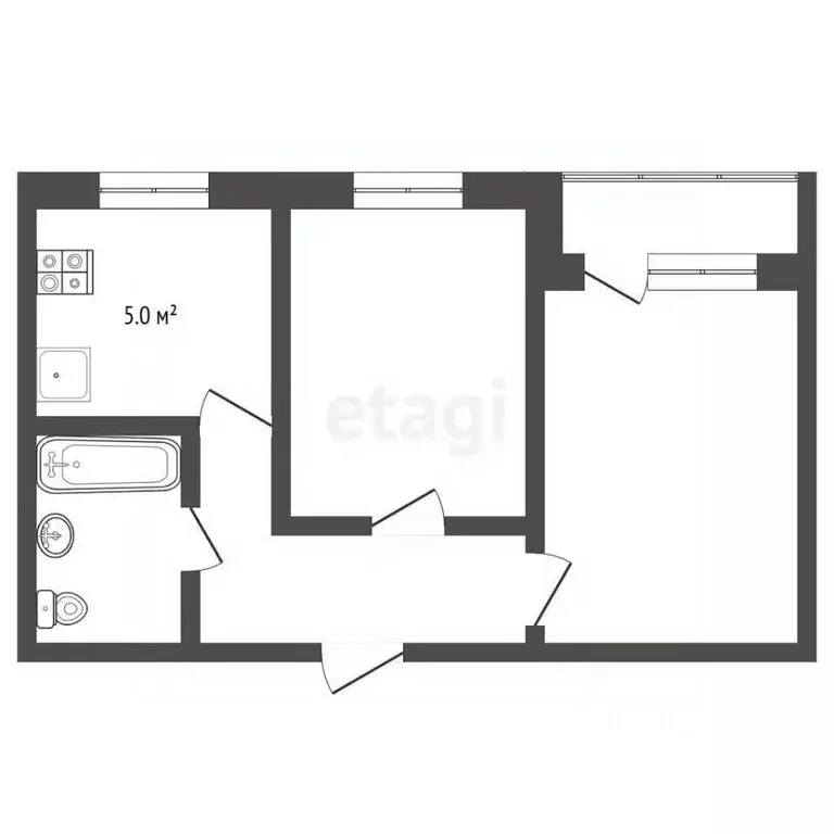 2-к кв. Ярославская область, Рыбинск Западный п/р, ул. Бориса ... - Фото 1