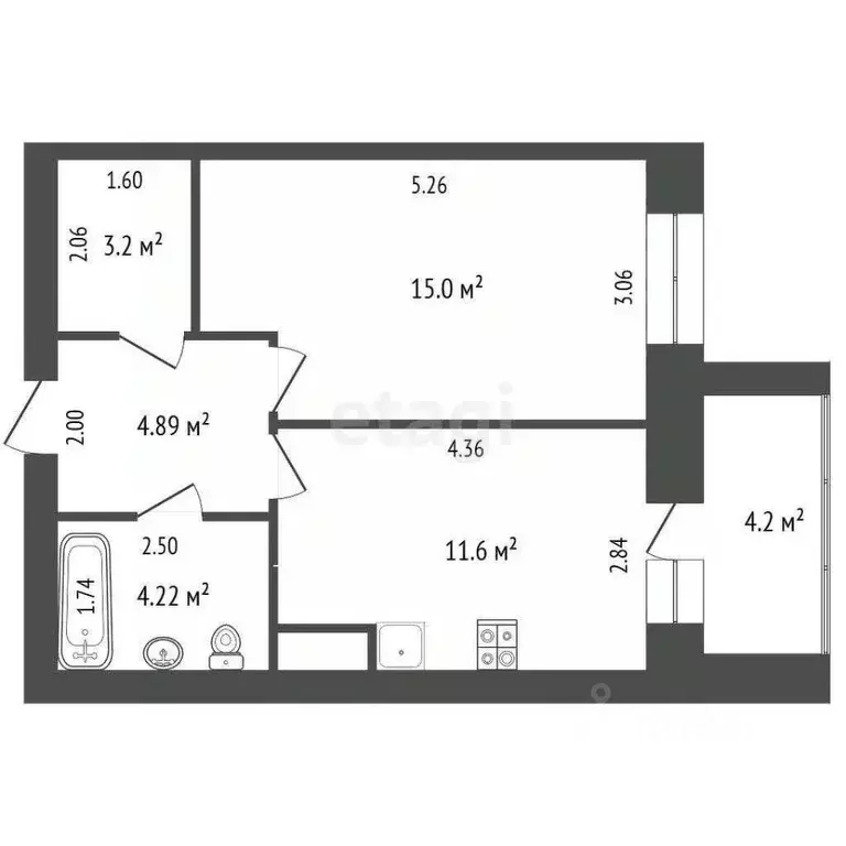 1-к кв. Смоленская область, Смоленск проезд Ипподромный, 7к2 (38.6 м) - Фото 1