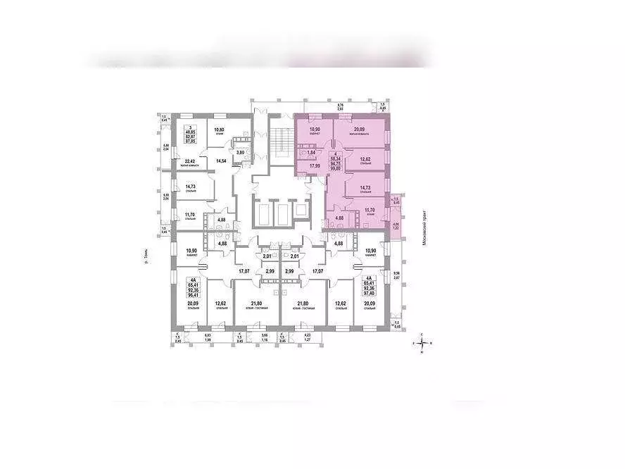 4-к кв. Томская область, Томск тракт Московский, 109Бк2 (99.8 м) - Фото 0