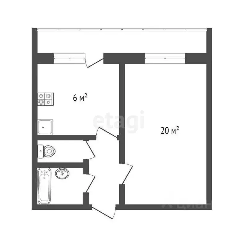 1-к кв. Санкт-Петербург Тепловозная ул., 50 (30.1 м) - Фото 1