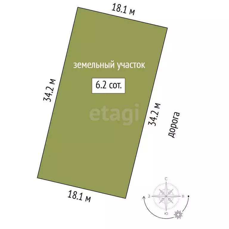 Участок в микрорайон Казарово, улица Василия Левушкина (6.16 м) - Фото 1