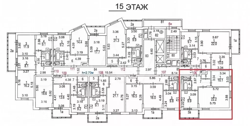 2-к. квартира, 54,3 м, 15/16 эт. - Фото 0