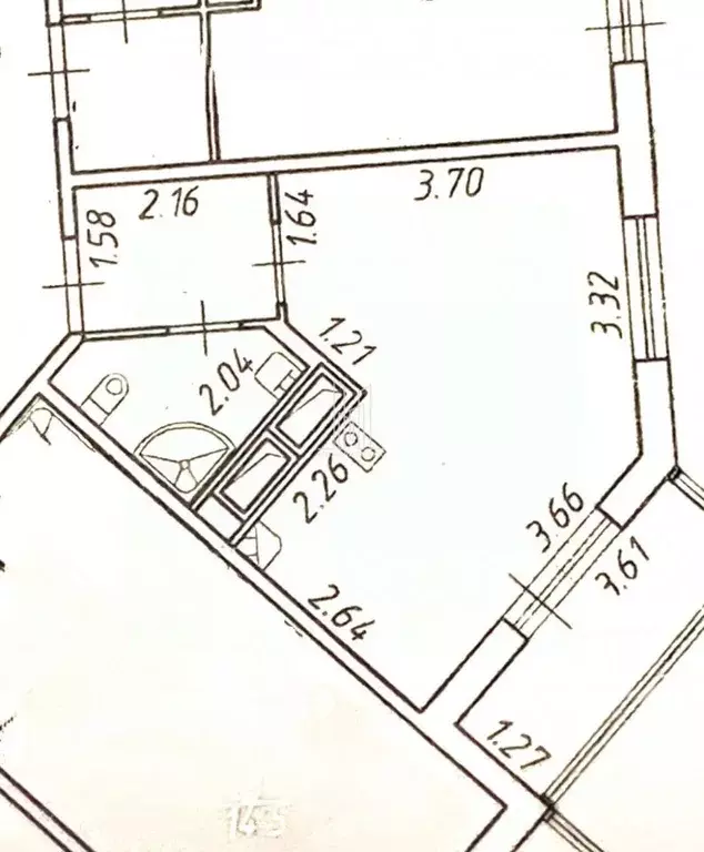 Студия Санкт-Петербург ул. Плесецкая, 10 (24.8 м) - Фото 2