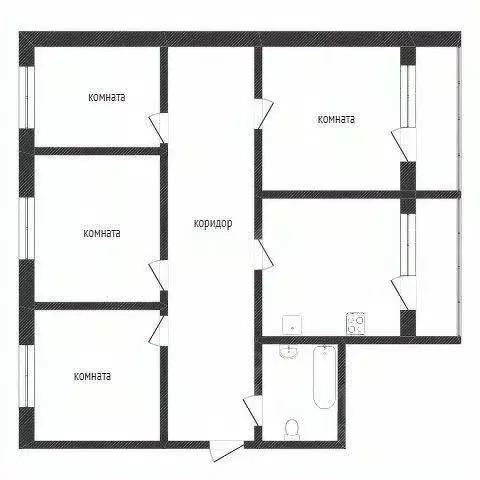 4-к кв. Воронежская область, Воронеж ул. Артамонова, 14 (59.8 м) - Фото 1