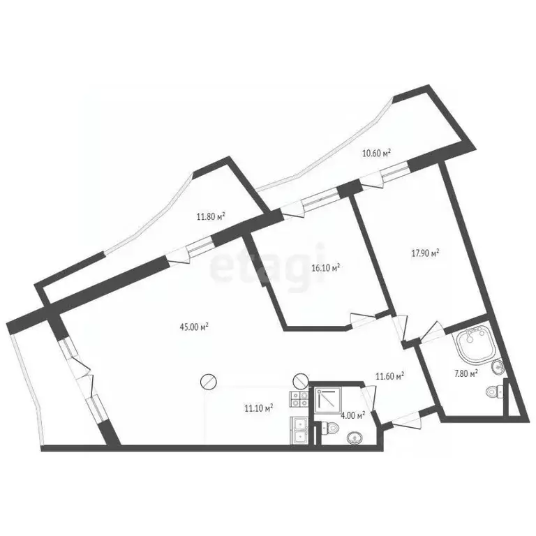 3-к кв. Краснодарский край, Геленджик Крымская ул., 3к1 (135.0 м) - Фото 1