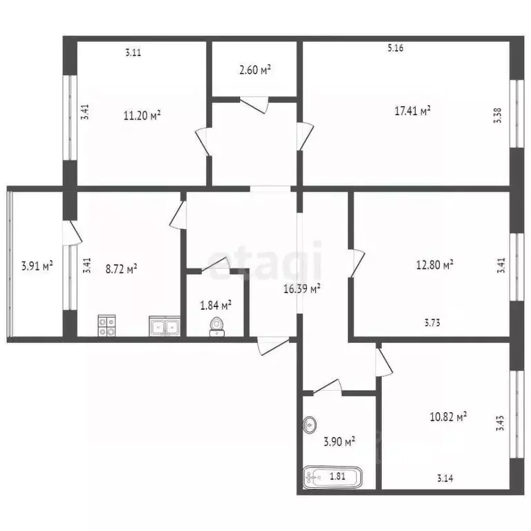 Офис в Ямало-Ненецкий АО, Ноябрьск Советская ул., 98 (85 м) - Фото 2