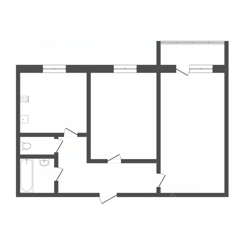 2-к кв. Тюменская область, Тюмень ул. Мельникайте, 132 (50.0 м) - Фото 0