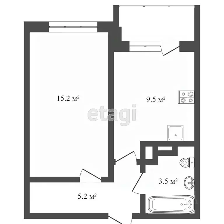 1-к кв. Ростовская область, Ростов-на-Дону ул. Нансена, 83с1 (40.0 м) - Фото 1