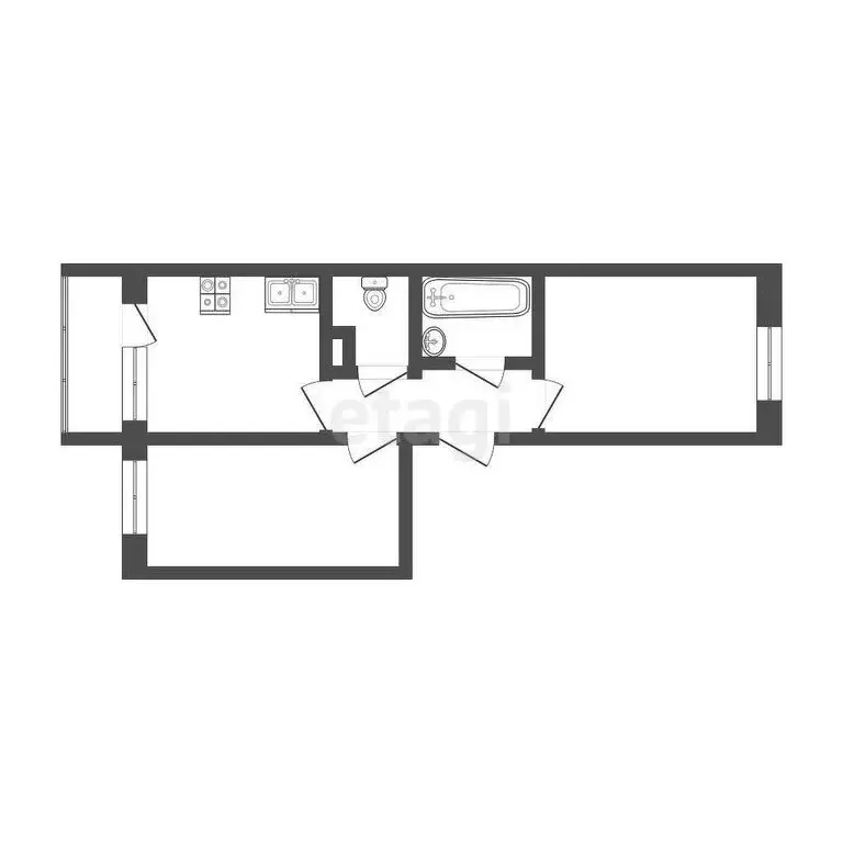 2-комнатная квартира: Воронеж, Острогожская улица, 170/12 (60 м) - Фото 1