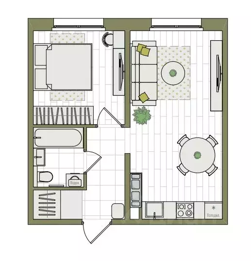 2-к кв. Кировская область, Киров ул. Чистопрудненская, 13А (39.4 м) - Фото 1