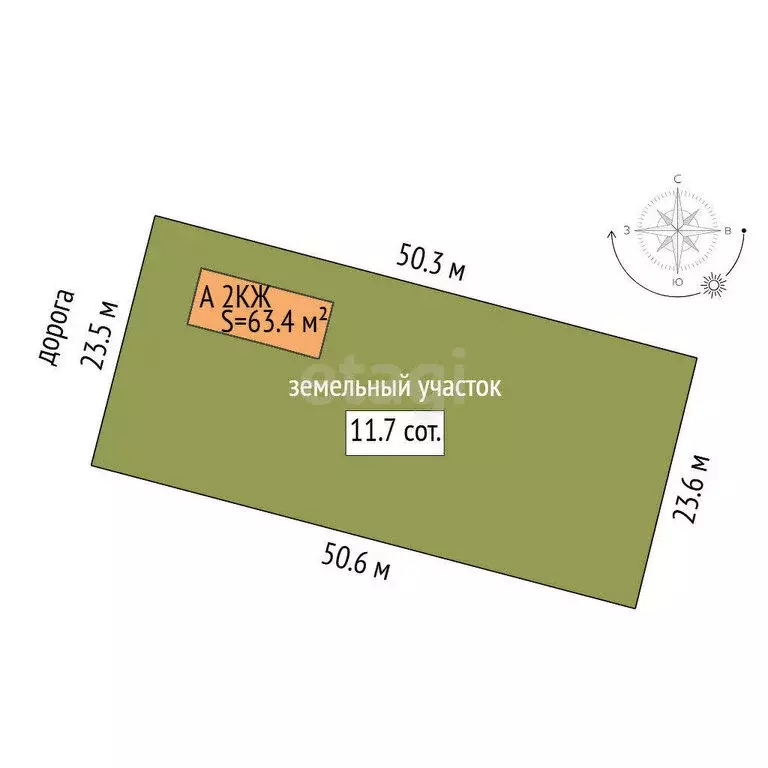 Дом в Тюменский муниципальный округ, деревня Железный Перебор (63.4 м) - Фото 1