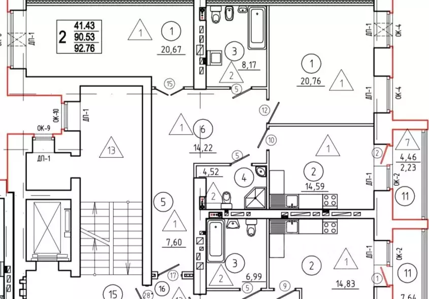 3-к кв. Омская область, Омск Старгород мкр, ул. Шукшина, 8 (94.3 м) - Фото 1