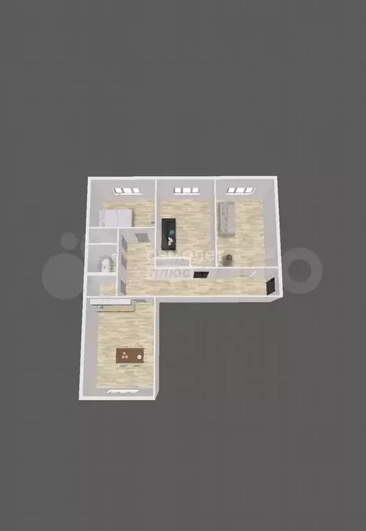 3-к. квартира, 75,5 м, 1/4 эт. - Фото 0