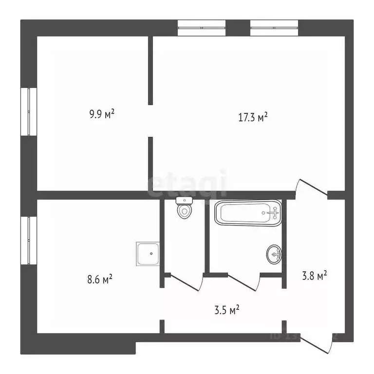 2-к кв. Красноярский край, Красноярск ул. Маерчака, 43а (47.4 м) - Фото 2