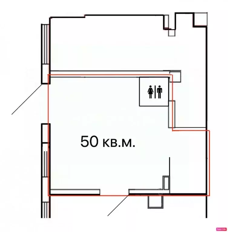 Помещение свободного назначения в Москва Кронштадтский бул., 9к2 (50 ... - Фото 1