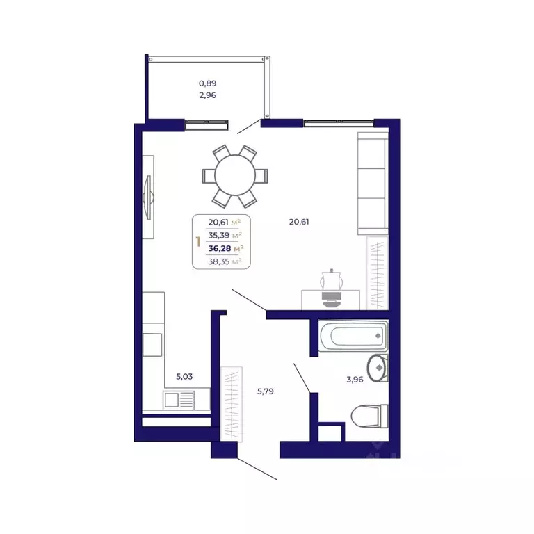 1-к кв. Башкортостан, Уфа Затон-Восточный жилрайон, Паруса жилой ... - Фото 1