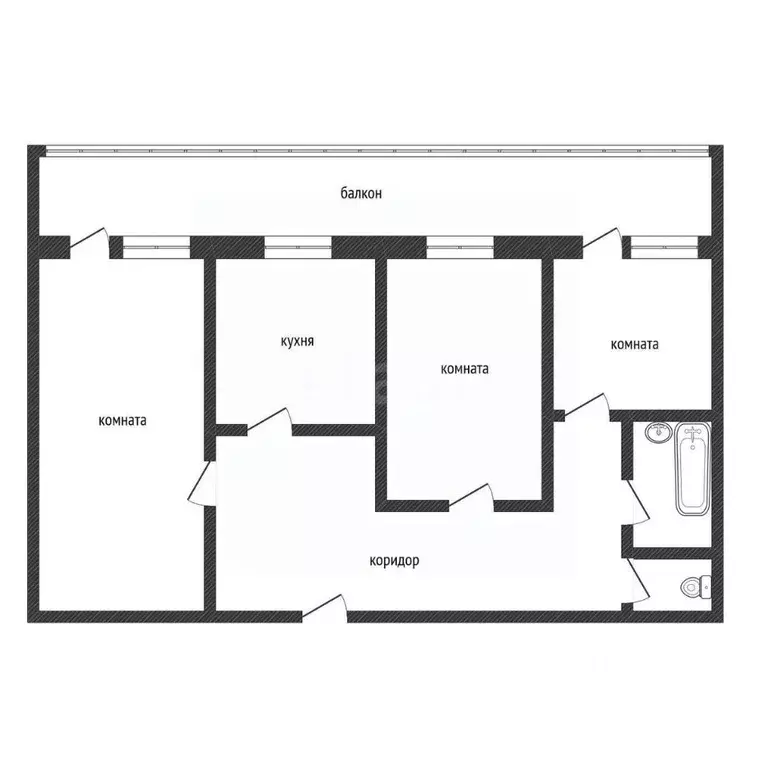 3-к кв. Ленинградская область, Кириши просп. Героев, 12 (58.8 м) - Фото 2