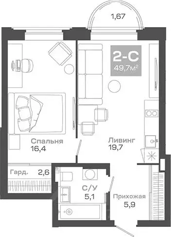 2-к кв. Новосибирская область, Новосибирск Академгородок мкр, ул. Мусы ... - Фото 0