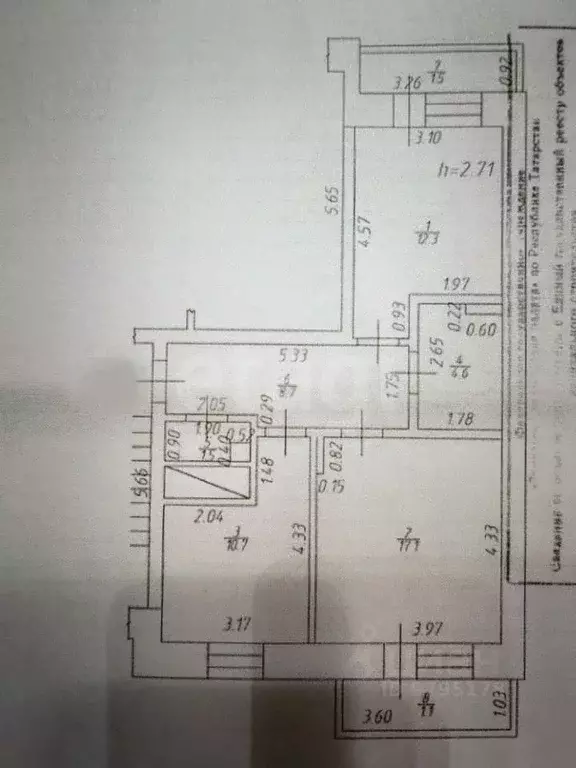 2-к кв. Татарстан, Казань Азино-1 мкр, ул. Закиева, 24 (54.9 м) - Фото 2