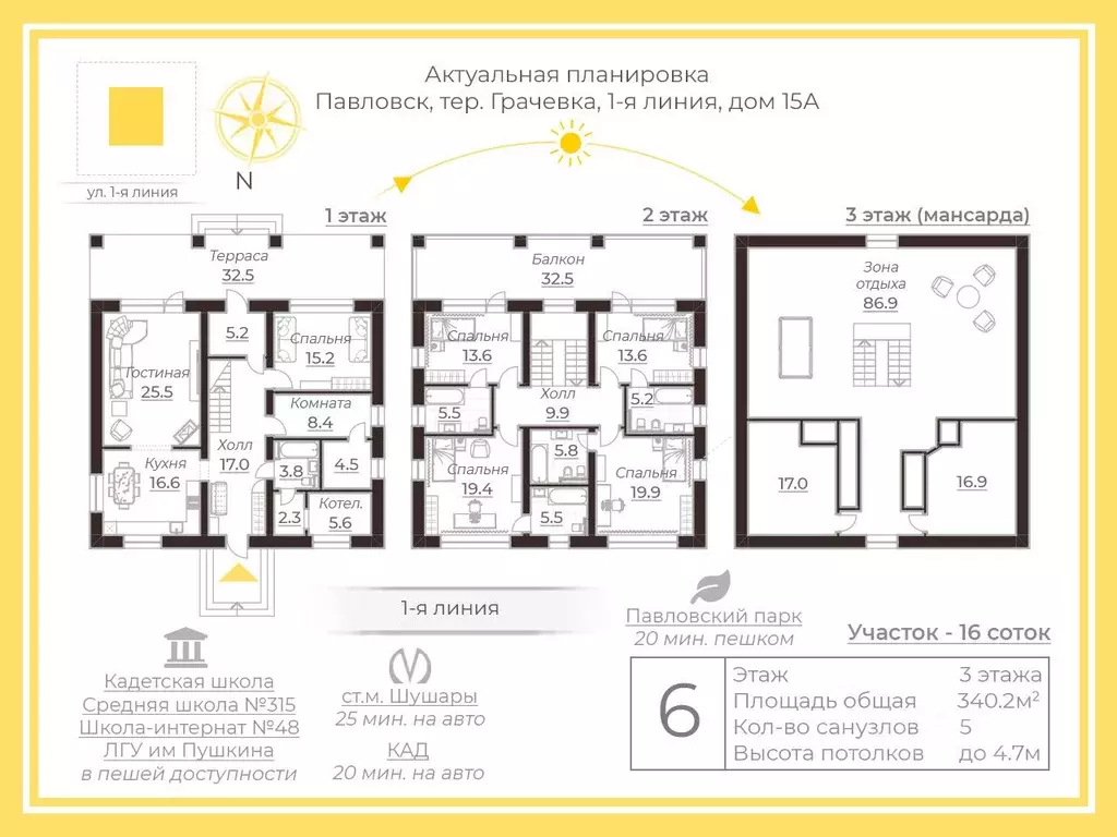 Дом в Санкт-Петербург, Санкт-Петербург, Павловск Грачевка тер., 1-я ... - Фото 2