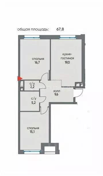 3-к кв. Москва ул. Нижние Мневники, 9 (67.8 м) - Фото 1