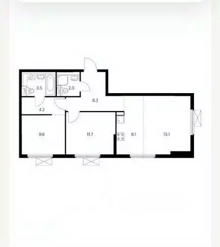 2-к кв. Москва 1-й Грайвороновский проезд, 3 (63.0 м) - Фото 2