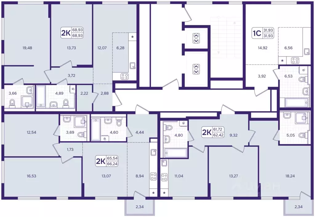 2-к кв. Приморский край, Владивосток ул. Борисенко (68.93 м) - Фото 1