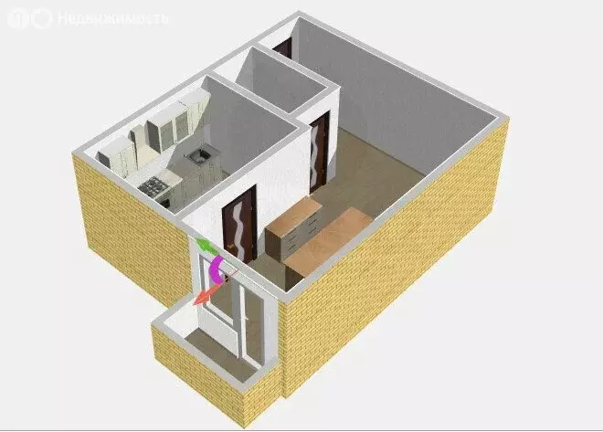 1-комнатная квартира: Кировград, улица Щорса, 30 (31 м) - Фото 0