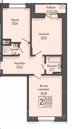 2-к кв. Белгородская область, Старый Оскол Центральный мкр, Оскол Сити ... - Фото 0