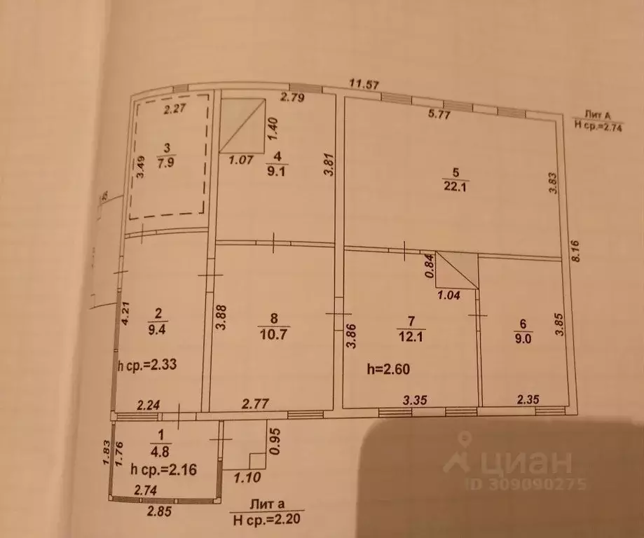 Дом в Воронежская область, Каширский район, Старинское с/пос, с. ... - Фото 2