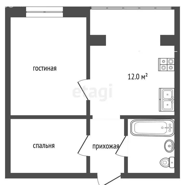 1-комнатная квартира: Энгельс, Степная улица, 55А (47 м) - Фото 1