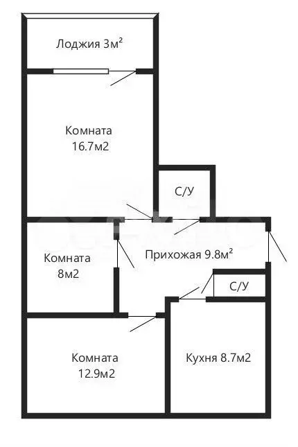 3-к. квартира, 78 м, 1/5 эт. - Фото 0