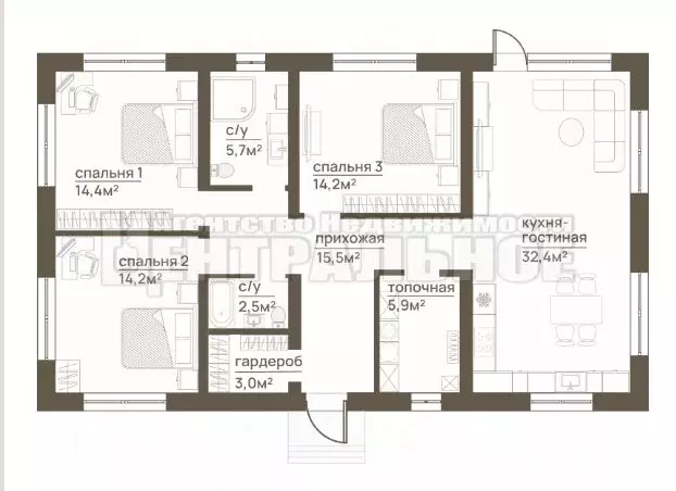 Дом в Смоленский муниципальный округ, КП Ясенная парк (117.5 м) - Фото 2