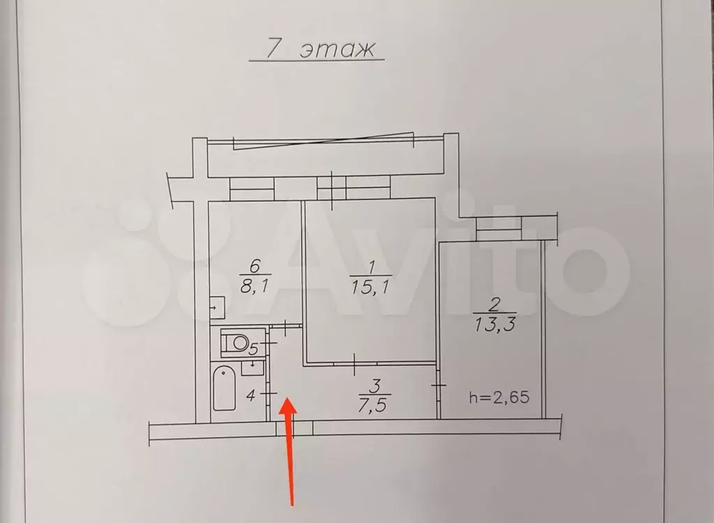 2-к. квартира, 48 м, 7/9 эт. - Фото 0