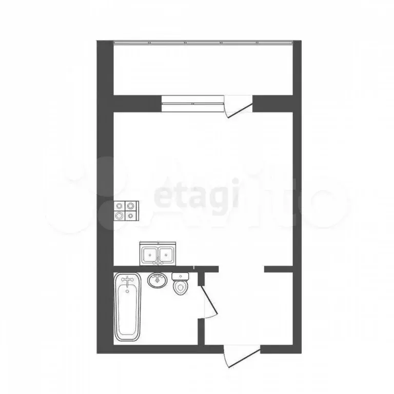 Квартира-студия, 31,5 м, 8/8 эт. - Фото 0