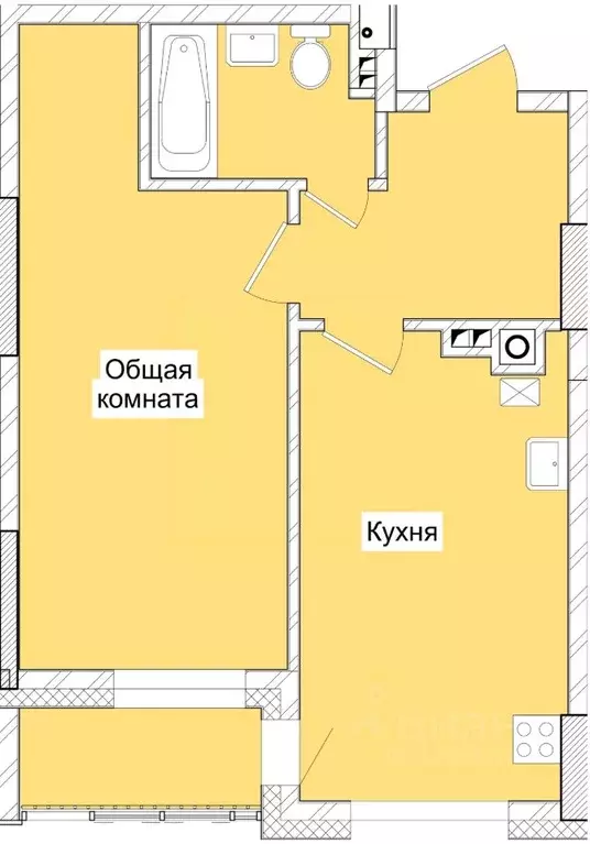 1-к кв. Саха (Якутия), Якутск ул. Три Сосны, 1 (46.96 м) - Фото 0