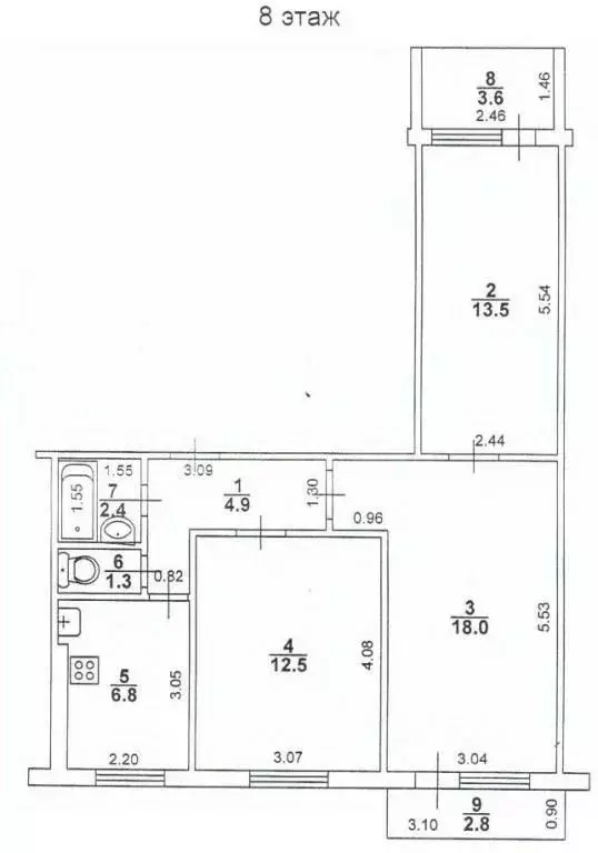 3-к кв. Саратовская область, Энгельс ул. Ломоносова, 21 (62.0 м) - Фото 1