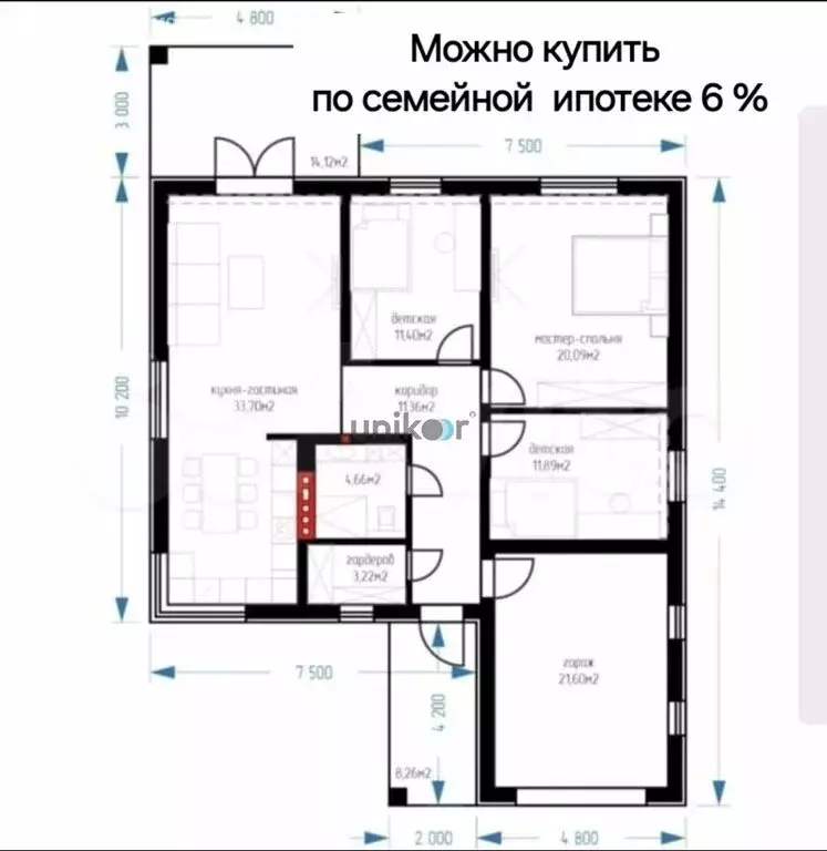 Дом в посёлок городского типа Уруссу, улица Мира (120 м) - Фото 1