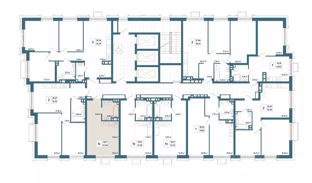 Студия Башкортостан, Уфа 42-й кв-л,  (26.89 м) - Фото 2