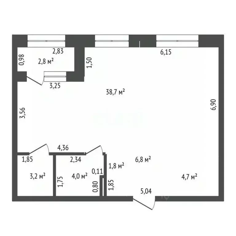 3-к кв. Башкортостан, Уфа ул. Энтузиастов, 7 (59.2 м) - Фото 2